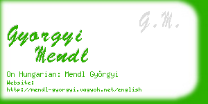 gyorgyi mendl business card