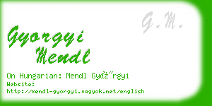 gyorgyi mendl business card